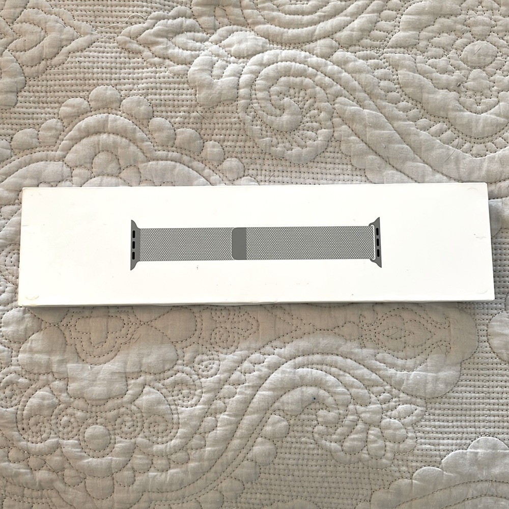 Apple Watch Band Silver Milanese Loop, 45mm